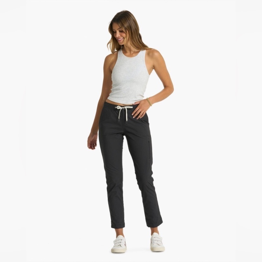 Vuori Women's Charcoal Ripstop Ankle Pants S